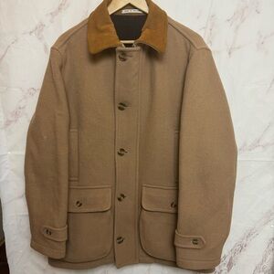 VTG Tibett Front Zip Button Wool Blend Coat